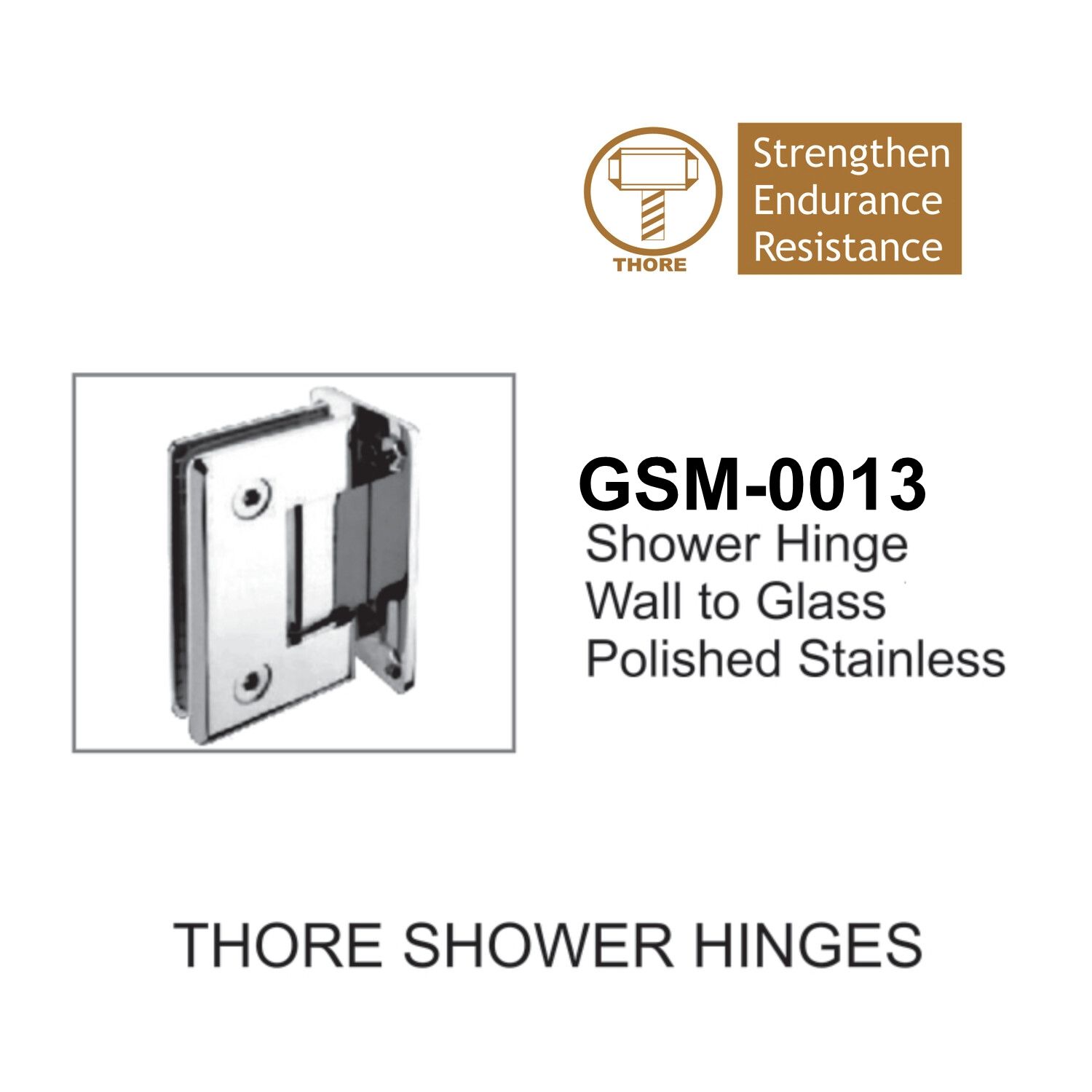 SHOWER HINGE WALL TO GLASS ZINC-