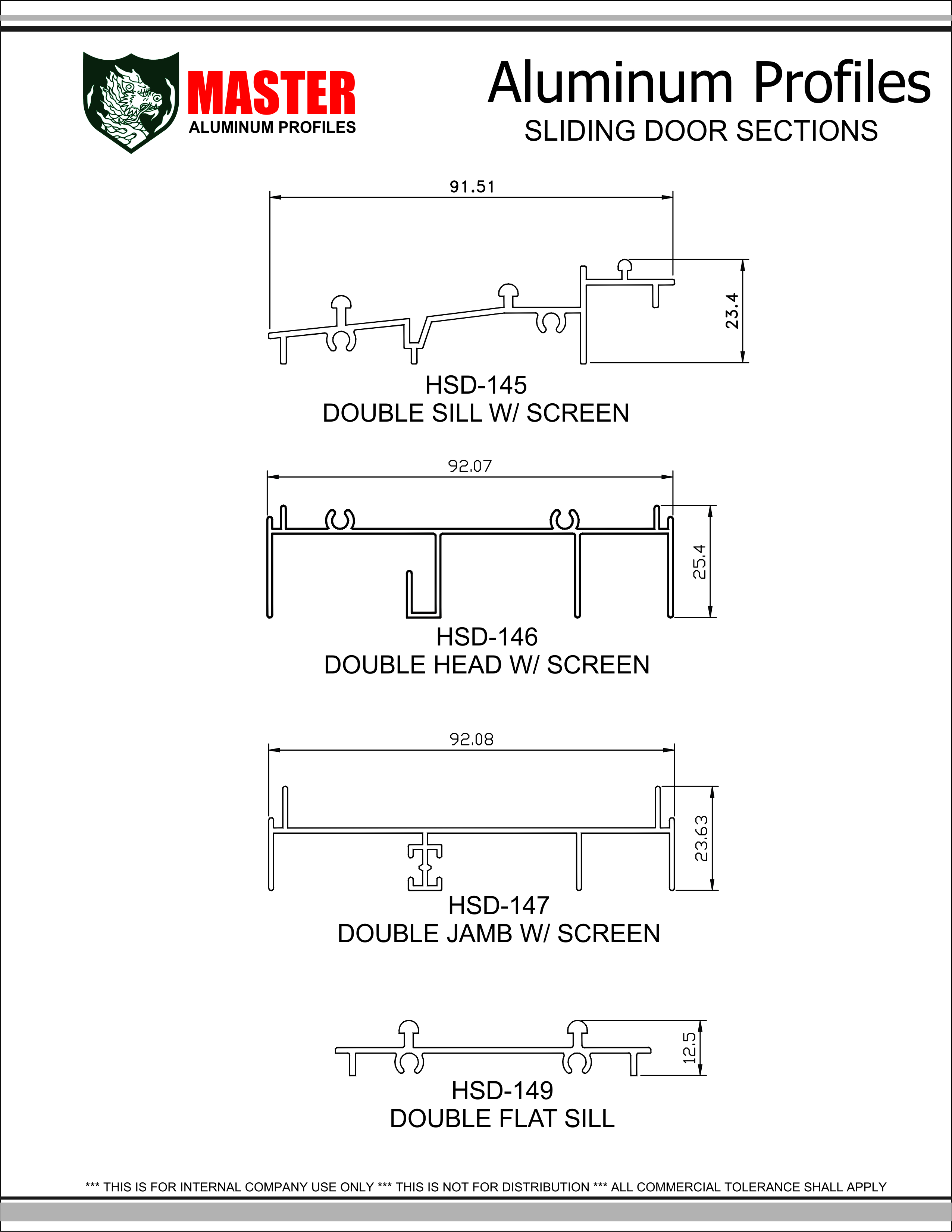 TQMP Sliding Door Sections