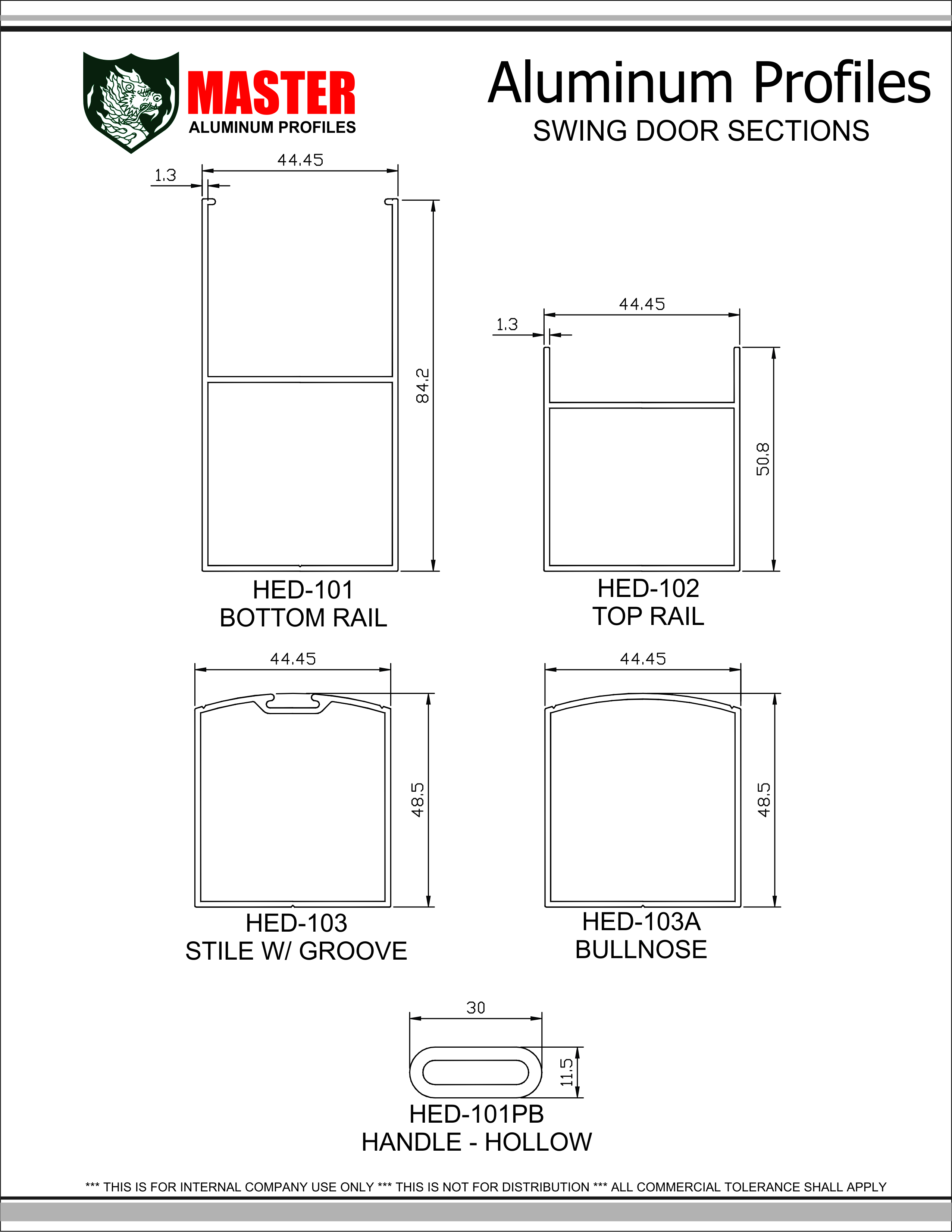 TQMP Swing Door Sections